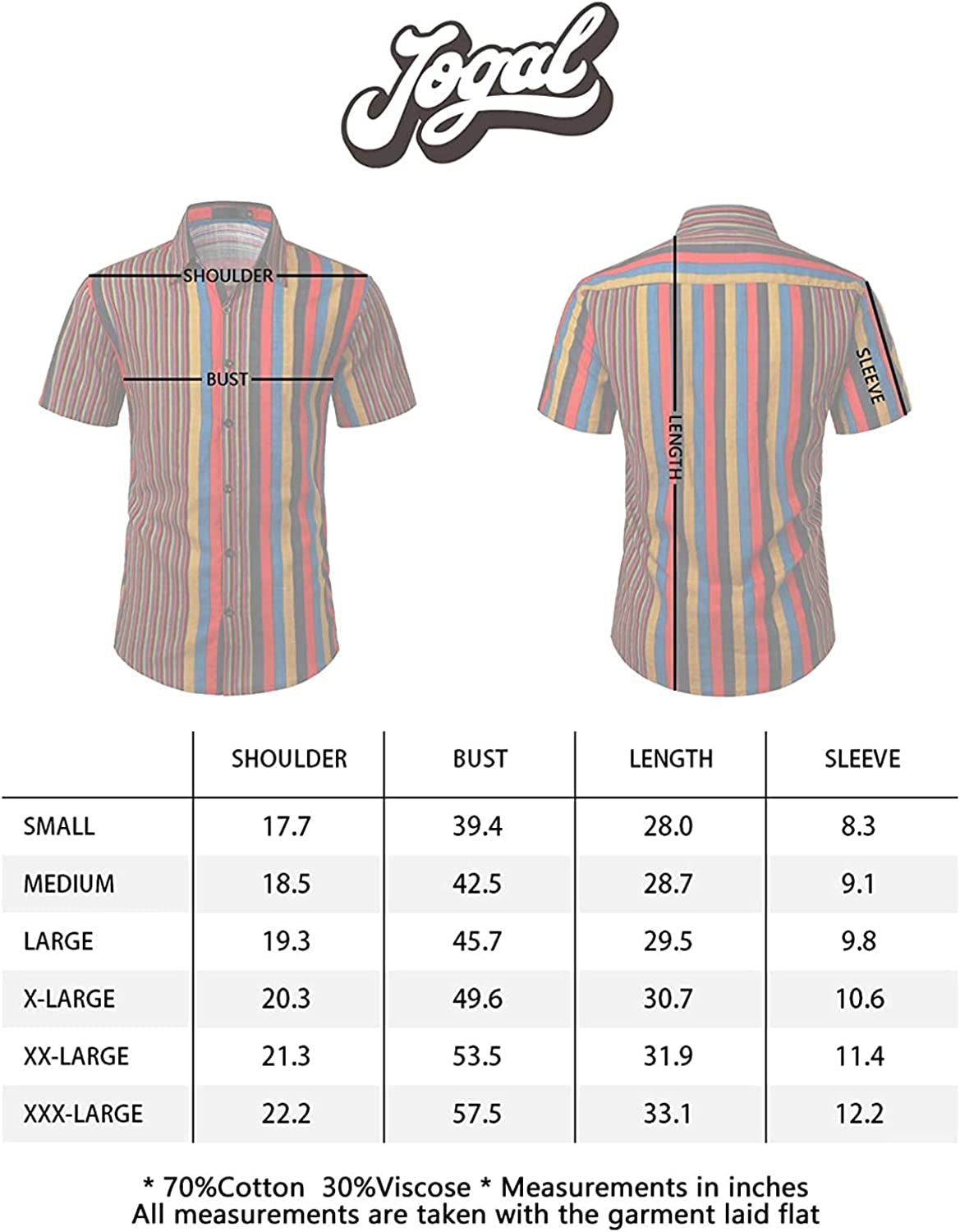 Men's Casual Short Sleeve Striped Summer Shirts
